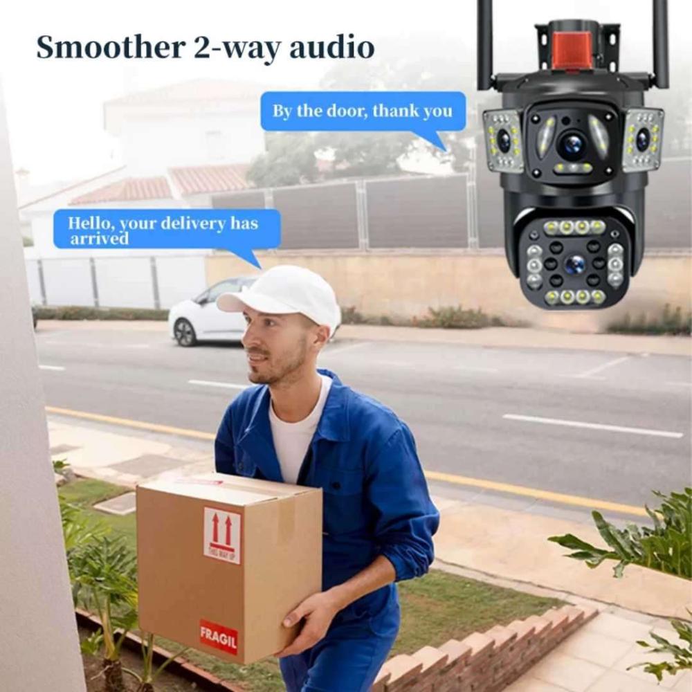 Dual Lens 4G Surveillance Camera - 3 Screens PTZ CCTV Camera - Image 4