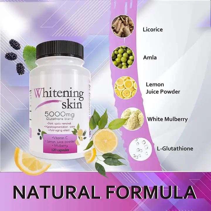 Whitening Skin 5000mg Glutathione Blend Supplement 120 Capsules - Image 2