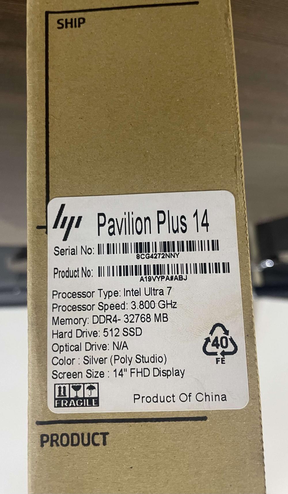 HP Pavilion Plus 14 - 32GB RAM, 512 SSD - Image 1