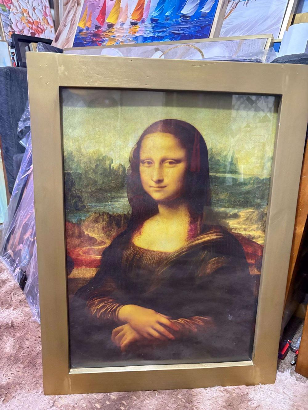 Mona Lisa Art Piece Framed Canvas - Image 1