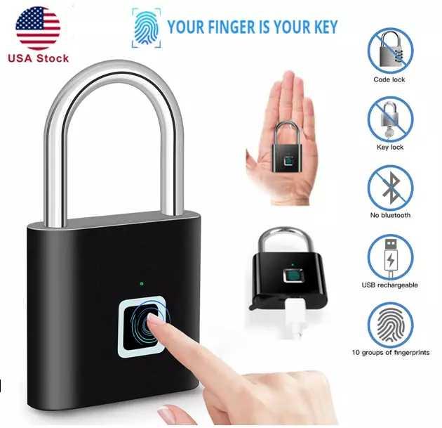 Keyless (Fingerprint) Smart Padlock IP65 - Image 3
