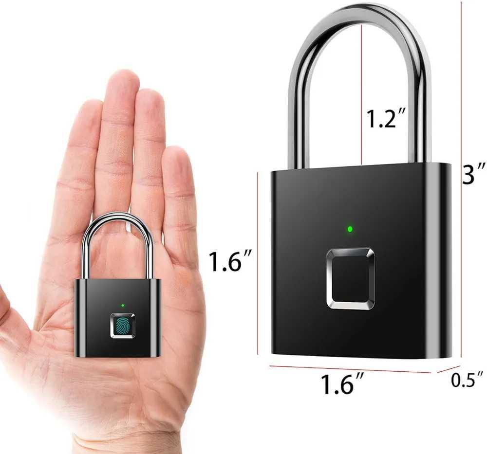 Keyless (Fingerprint) Smart Padlock IP65 - Image 5