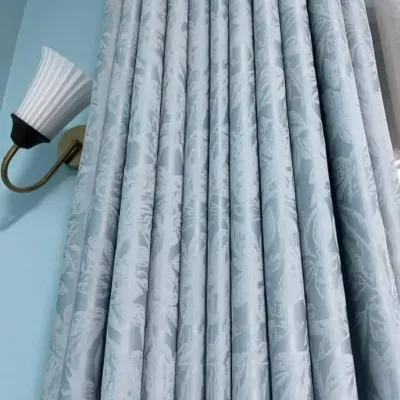 Grey Elegant Curtains with Patterns - Per Meter