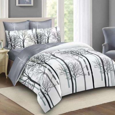 4pc Duvet 6*6 with 2 Pillowcases, 1 Bedsheet and 1 Duvet