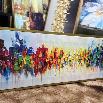 Abstract Art Framed Canvas - 120cm x 40cm